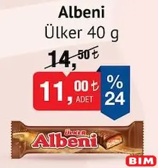 ÜLKER ALBENİ ÇİKOLATA 40 G